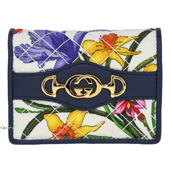 Gucci 536353 Floral Quilted Trapuntata Small Wallet - Picture 1 of 7